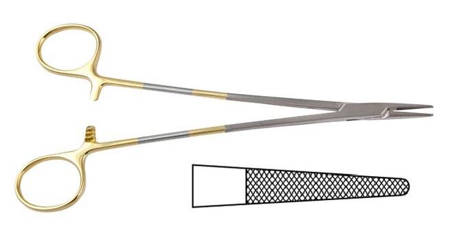 TC CRILE-WOOD Голкотримач; прямий; із зубчиками; для шульг; 23,0см. Tontarra Medizintechnik GmbH